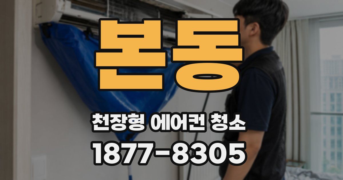 본동 천장형 에어컨 청소