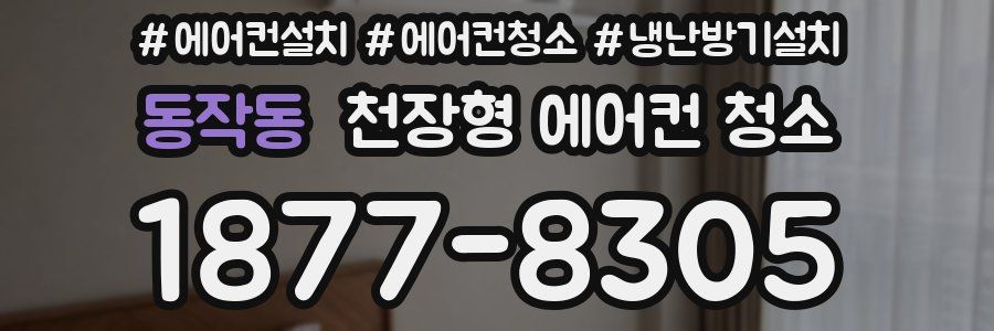 동작동 천장형 에어컨 청소