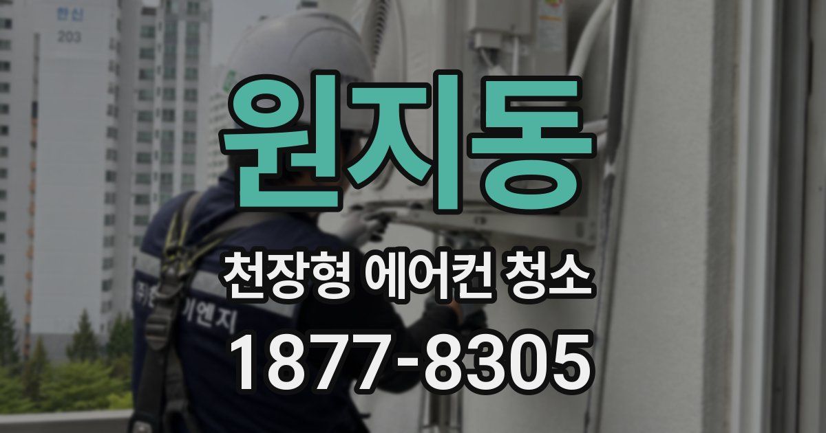 원지동 천장형 에어컨 청소