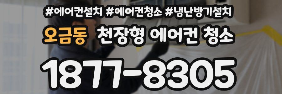 오금동 천장형 에어컨 청소