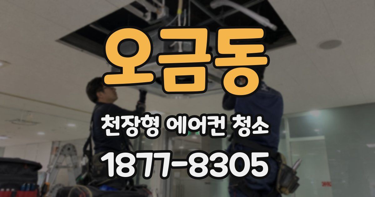오금동 천장형 에어컨 청소