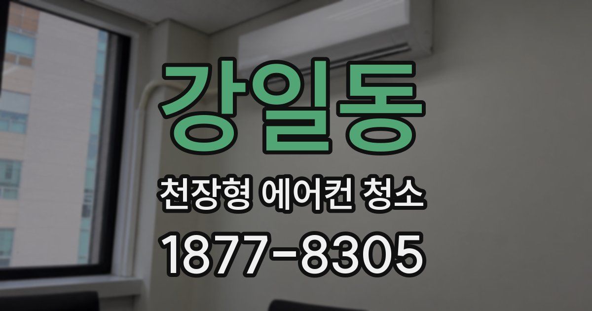 강일동 천장형 에어컨 청소
