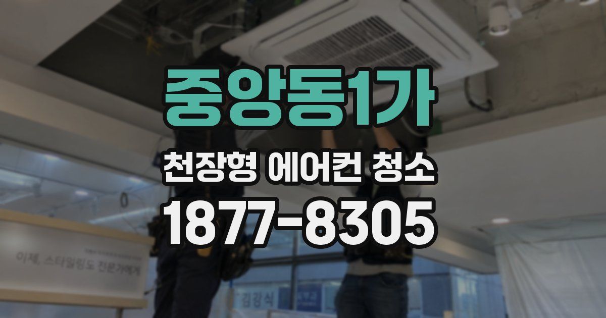 중앙동1가 천장형 에어컨 청소