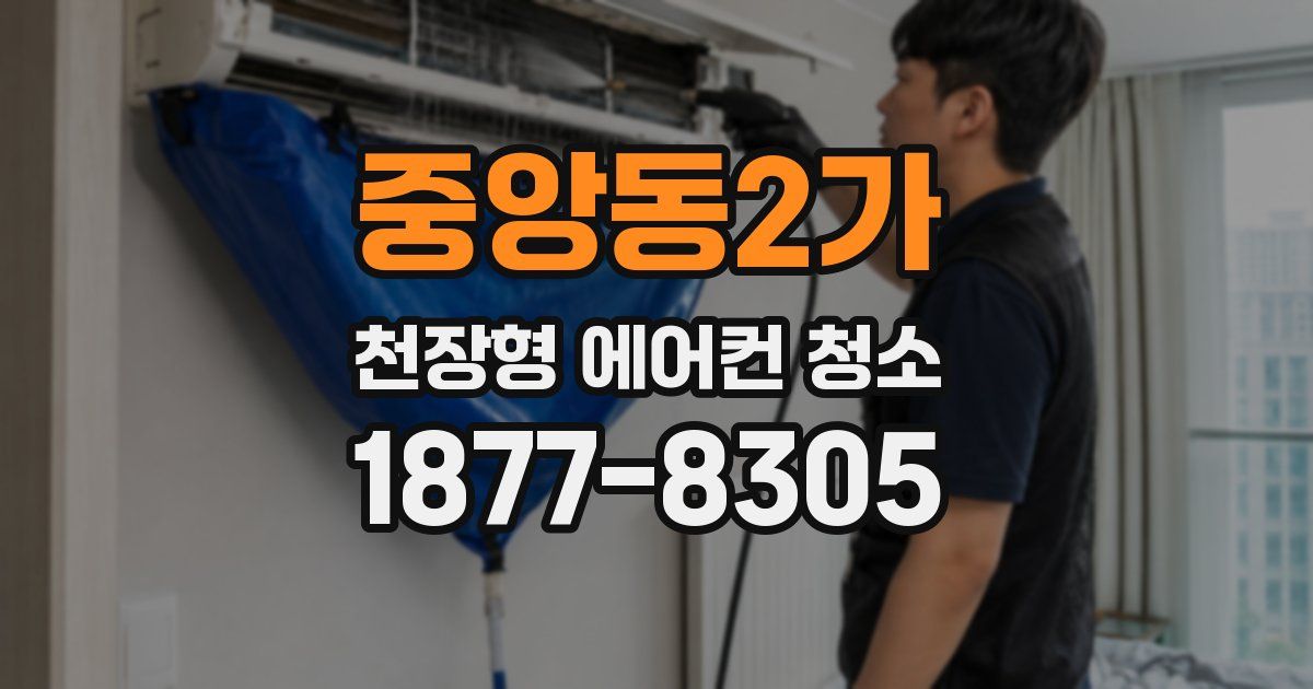 중앙동2가 천장형 에어컨 청소