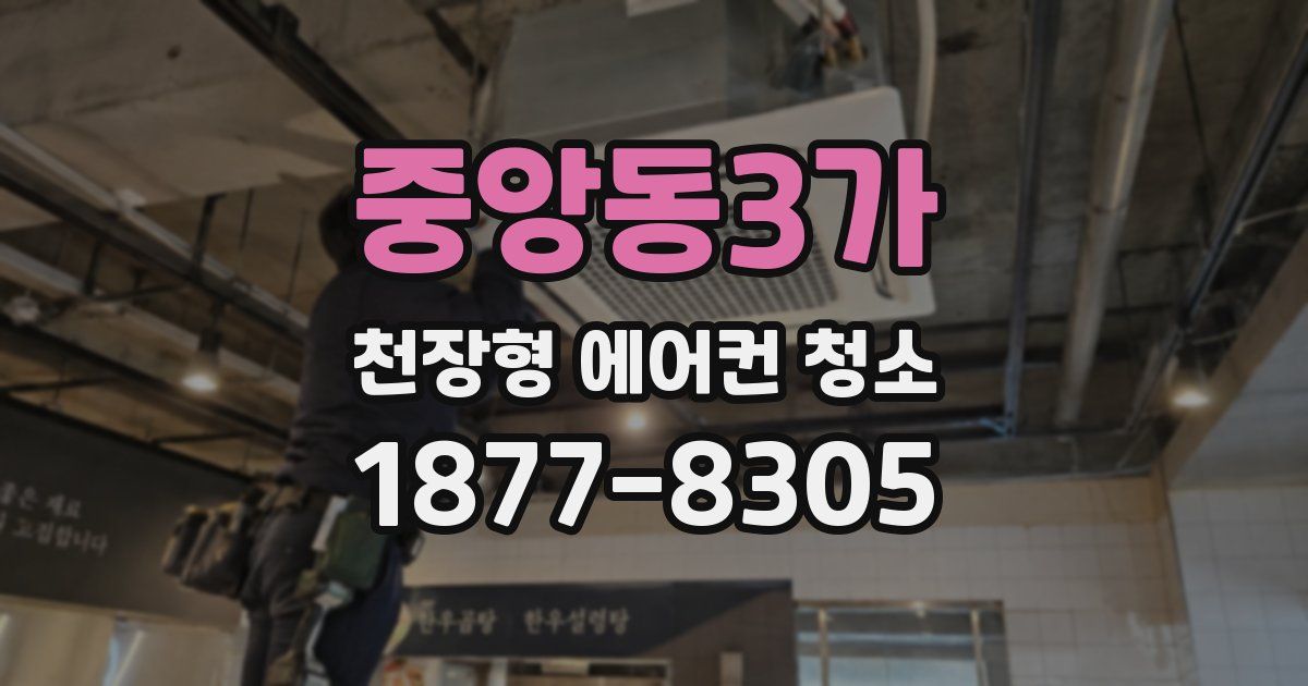 중앙동3가 천장형 에어컨 청소