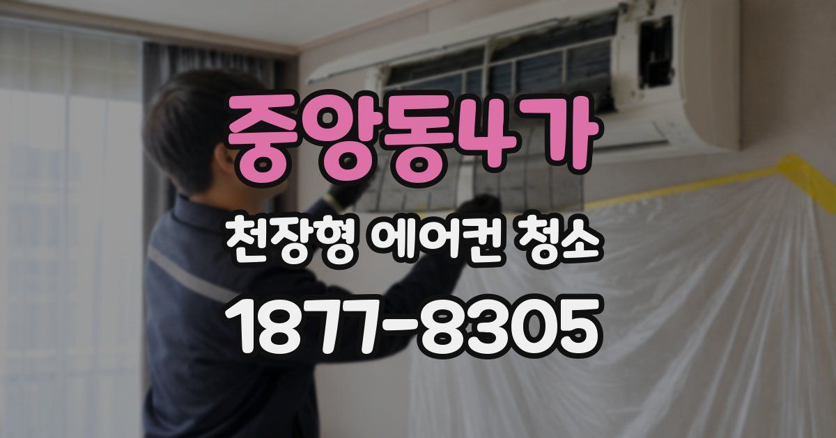 중앙동4가 천장형 에어컨 청소