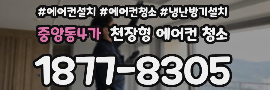 중앙동4가 천장형 에어컨 청소