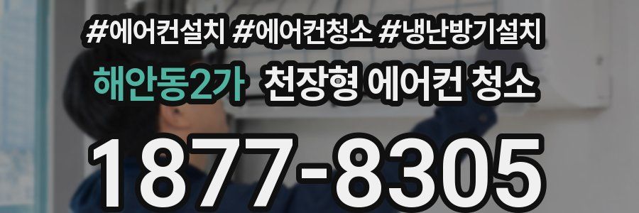 해안동2가 천장형 에어컨 청소