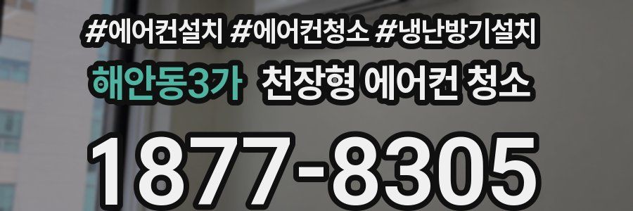 해안동3가 천장형 에어컨 청소