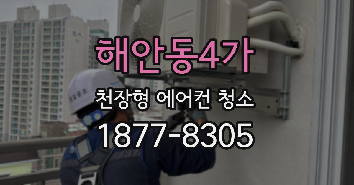 해안동4가 천장형 에어컨 청소