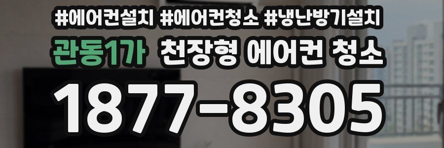 관동1가 천장형 에어컨 청소