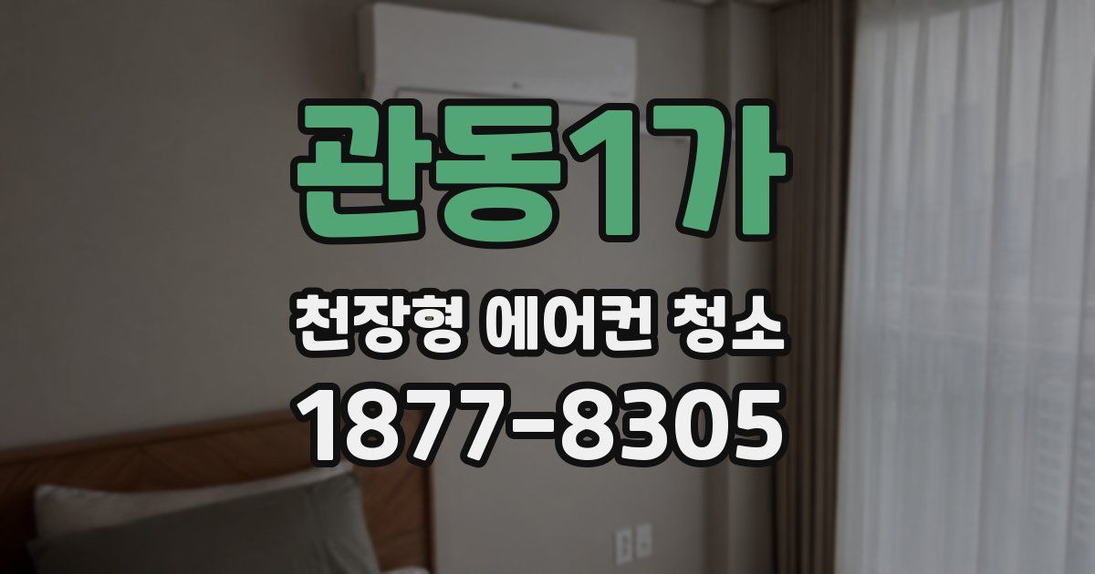 관동1가 천장형 에어컨 청소