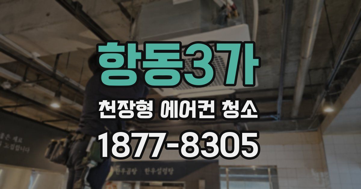 항동3가 천장형 에어컨 청소