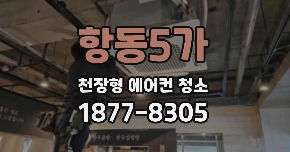 항동5가 천장형 에어컨 청소