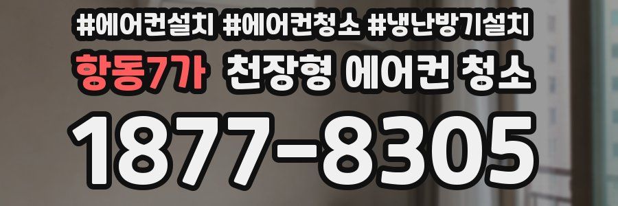 항동7가 천장형 에어컨 청소