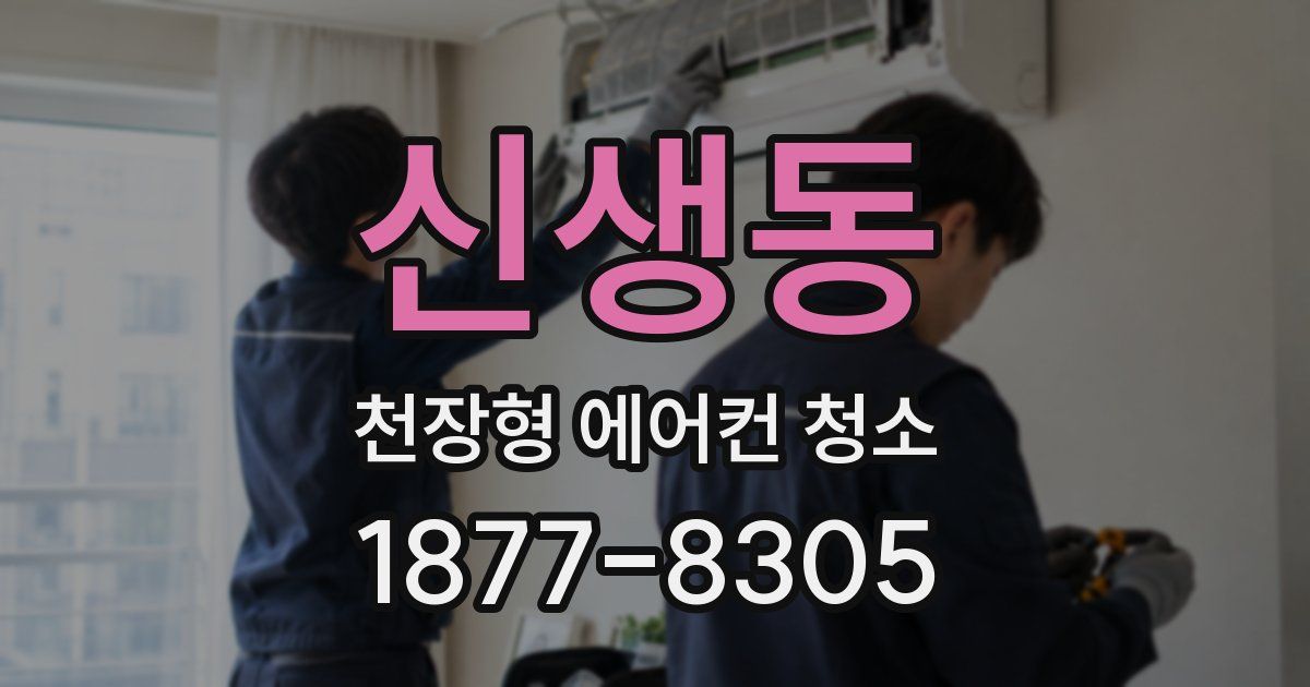 신생동 천장형 에어컨 청소