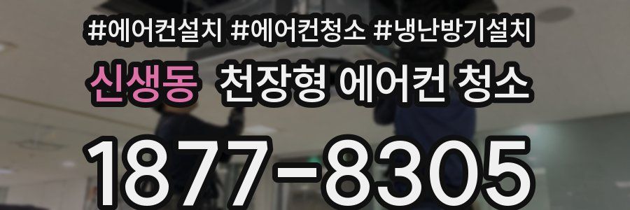 신생동 천장형 에어컨 청소