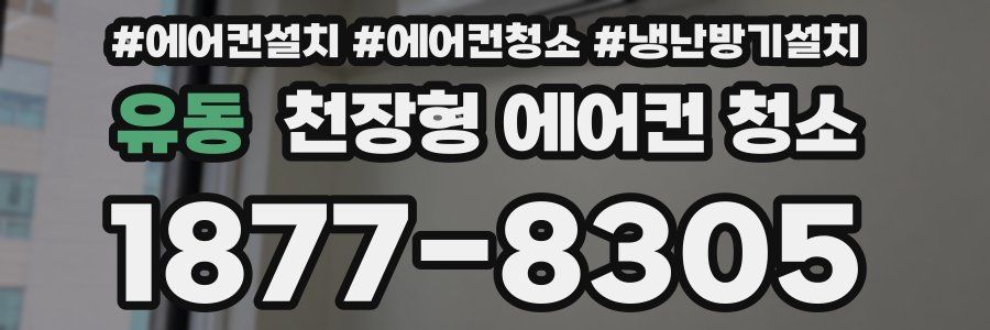 유동 천장형 에어컨 청소