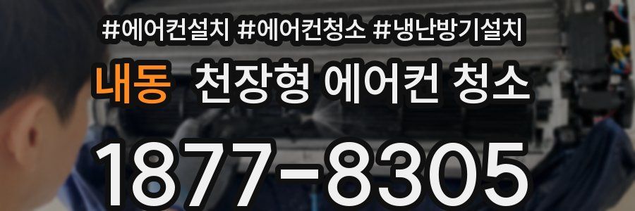 내동 천장형 에어컨 청소