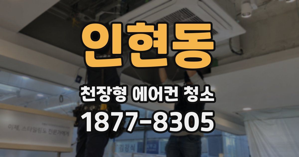 인현동 천장형 에어컨 청소