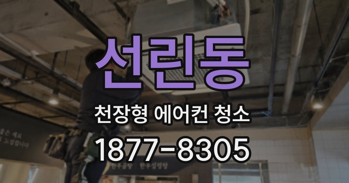선린동 천장형 에어컨 청소