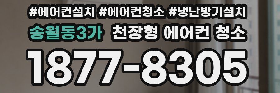 송월동3가 천장형 에어컨 청소