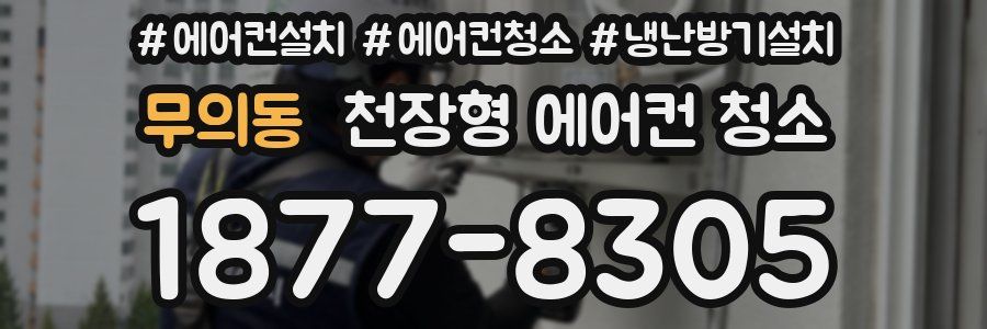 무의동 천장형 에어컨 청소