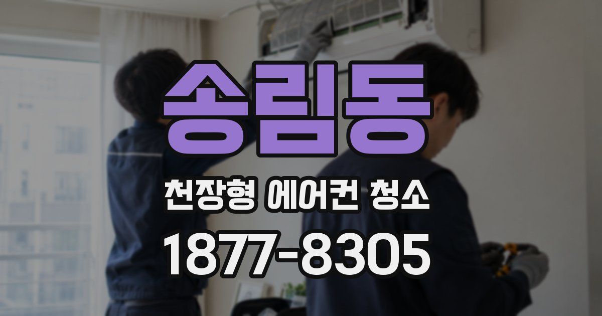 송림동 천장형 에어컨 청소