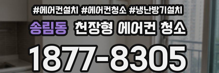 송림동 천장형 에어컨 청소