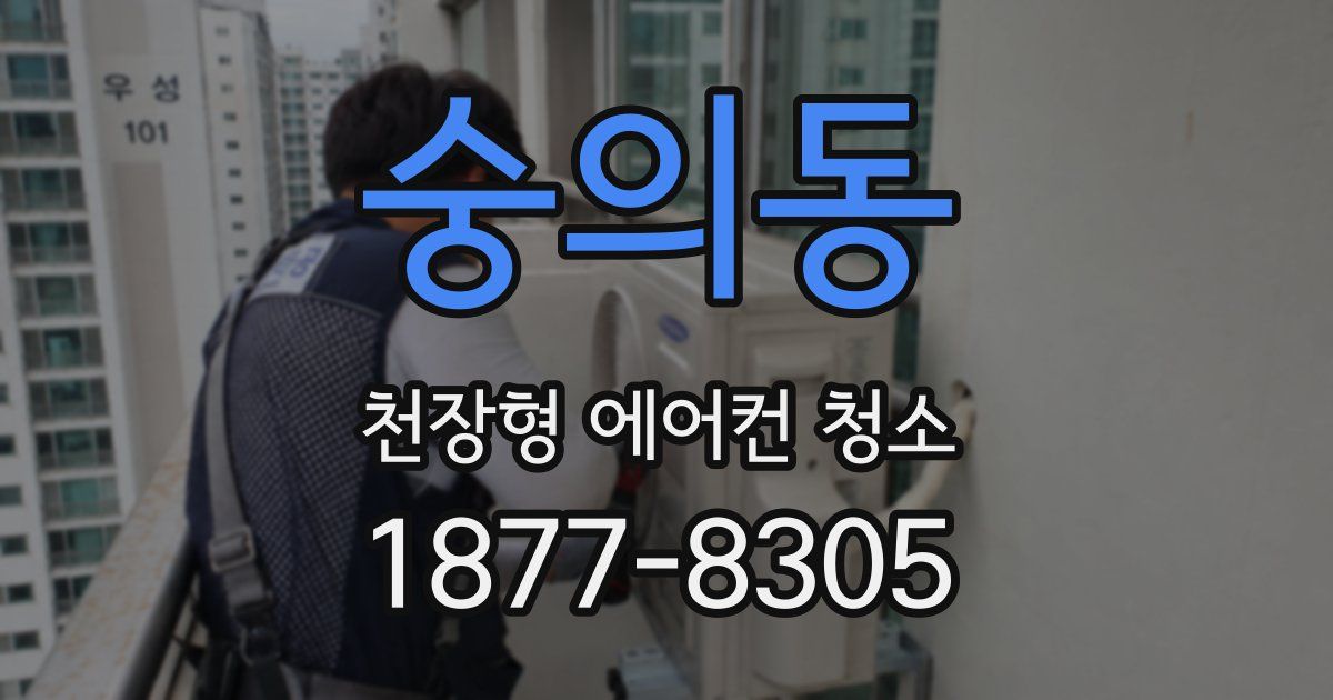 숭의동 천장형 에어컨 청소