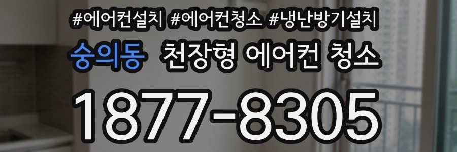 숭의동 천장형 에어컨 청소