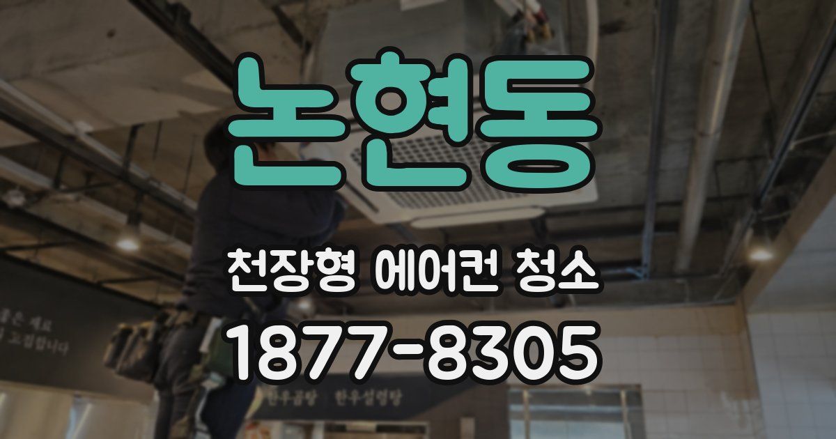 논현동 천장형 에어컨 청소