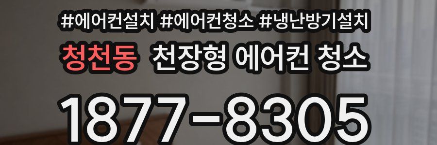 청천동 천장형 에어컨 청소