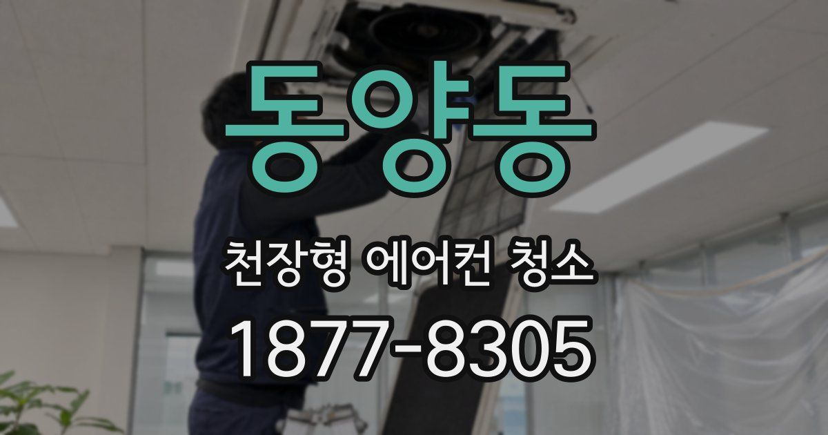 동양동 천장형 에어컨 청소