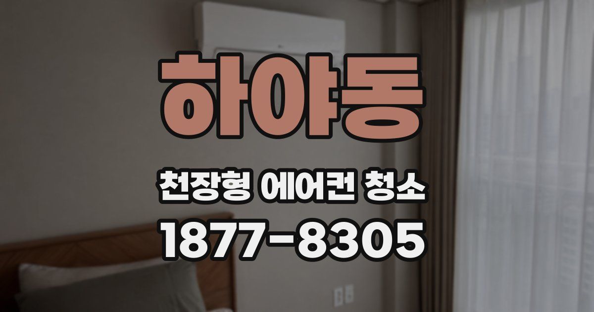 하야동 천장형 에어컨 청소