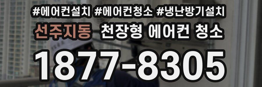 선주지동 천장형 에어컨 청소