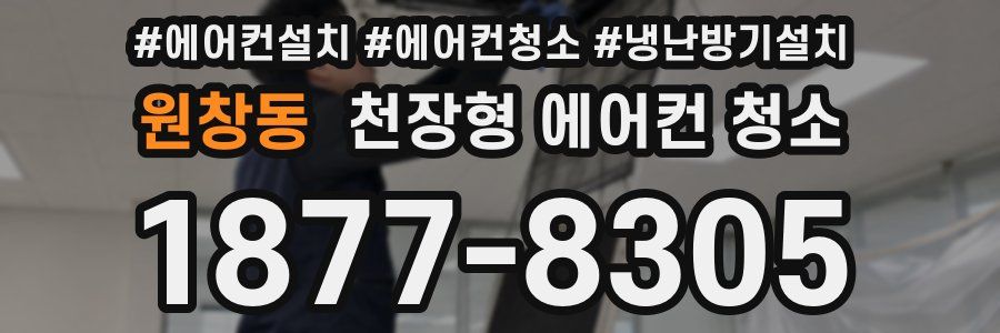 원창동 천장형 에어컨 청소