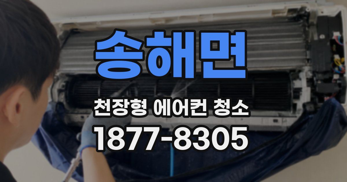 송해면 천장형 에어컨 청소