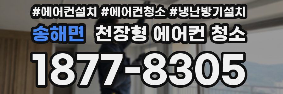 송해면 천장형 에어컨 청소