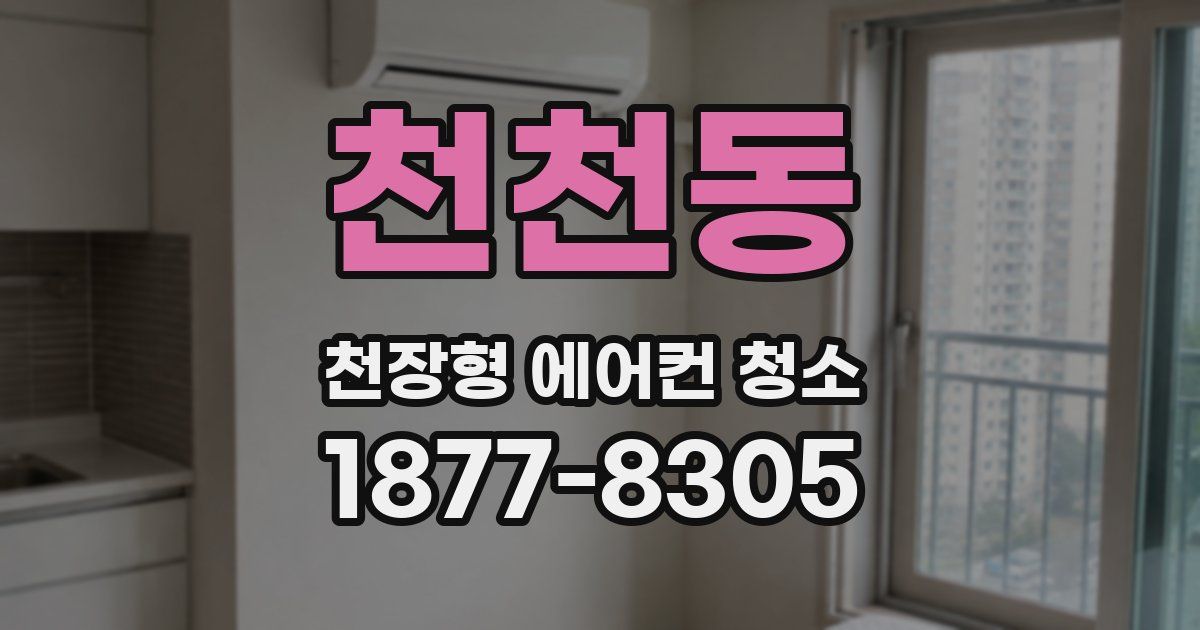 천천동 천장형 에어컨 청소