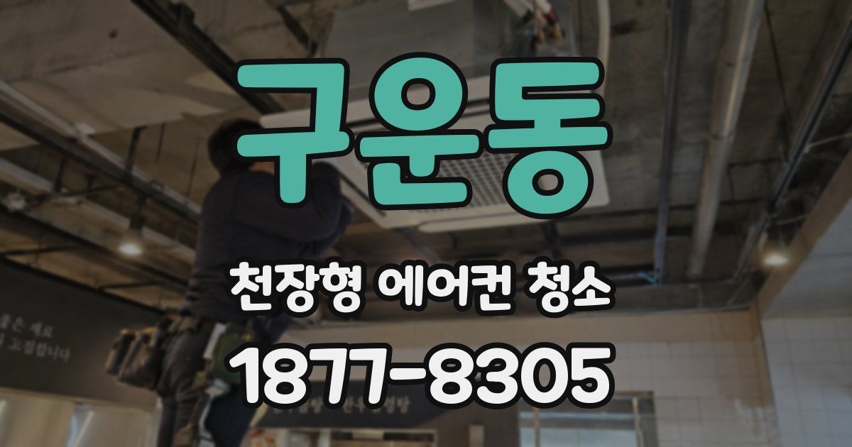 구운동 천장형 에어컨 청소