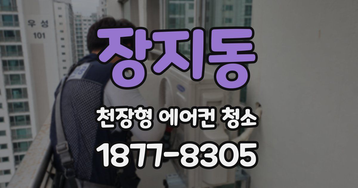 장지동 천장형 에어컨 청소