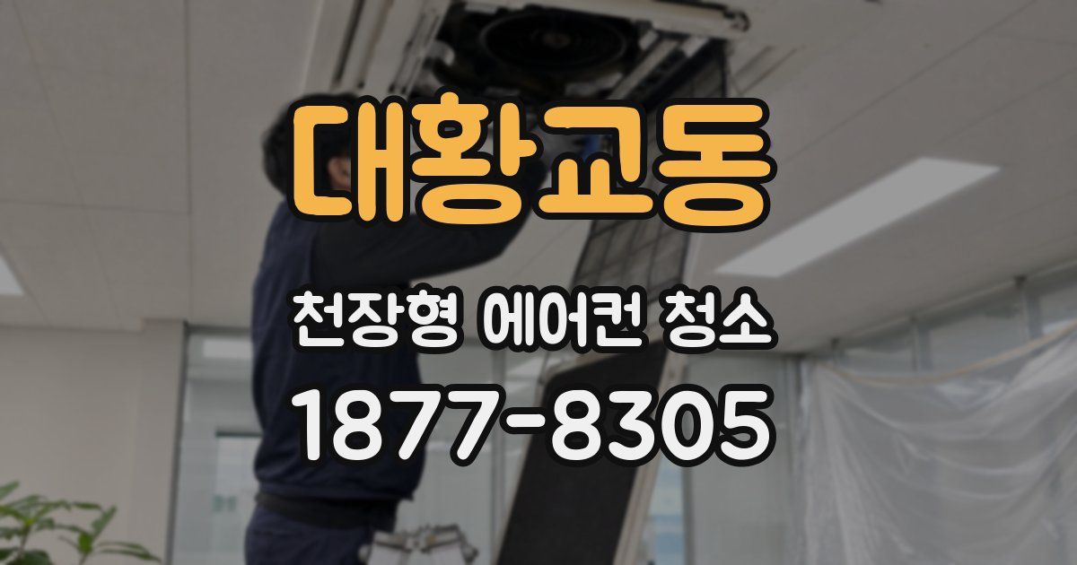 대황교동 천장형 에어컨 청소