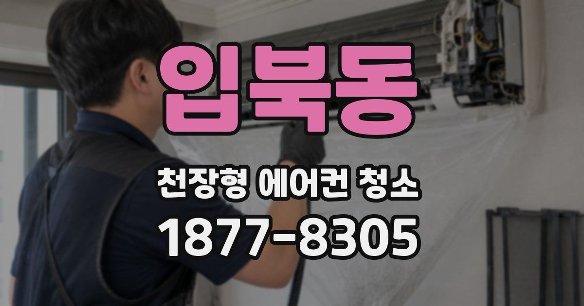 입북동 천장형 에어컨 청소
