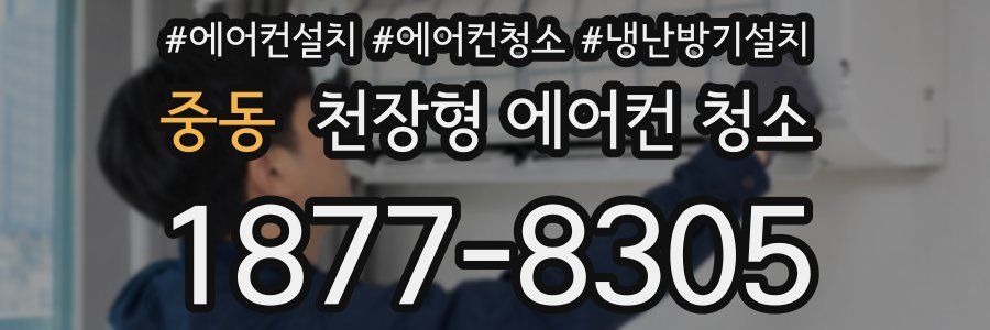 중동 천장형 에어컨 청소