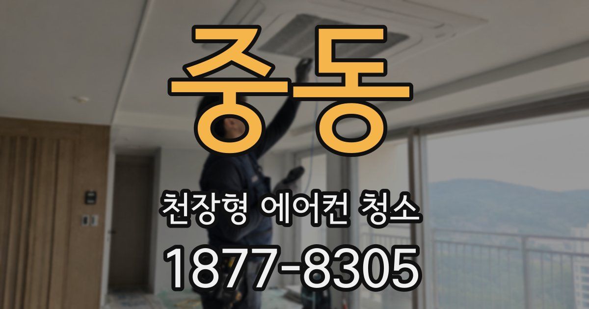 중동 천장형 에어컨 청소