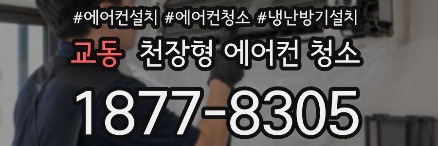 교동 천장형 에어컨 청소