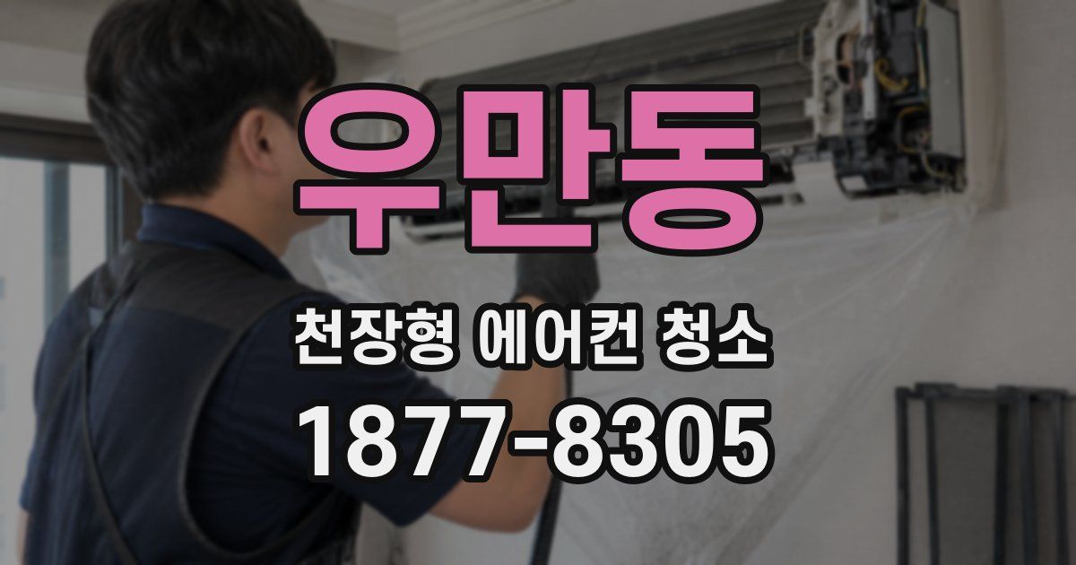 우만동 천장형 에어컨 청소