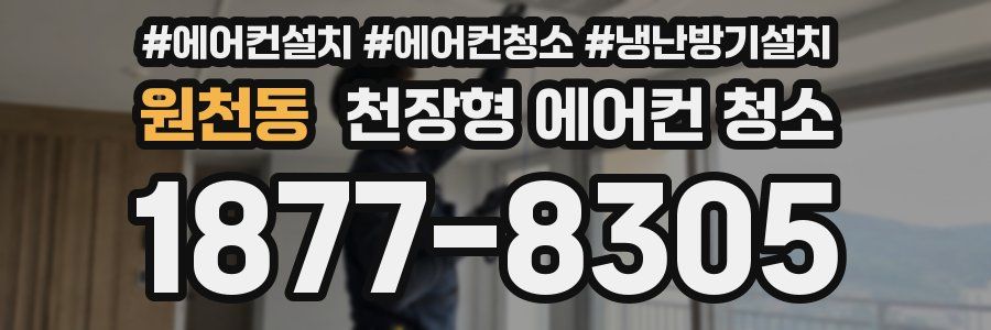 원천동 천장형 에어컨 청소