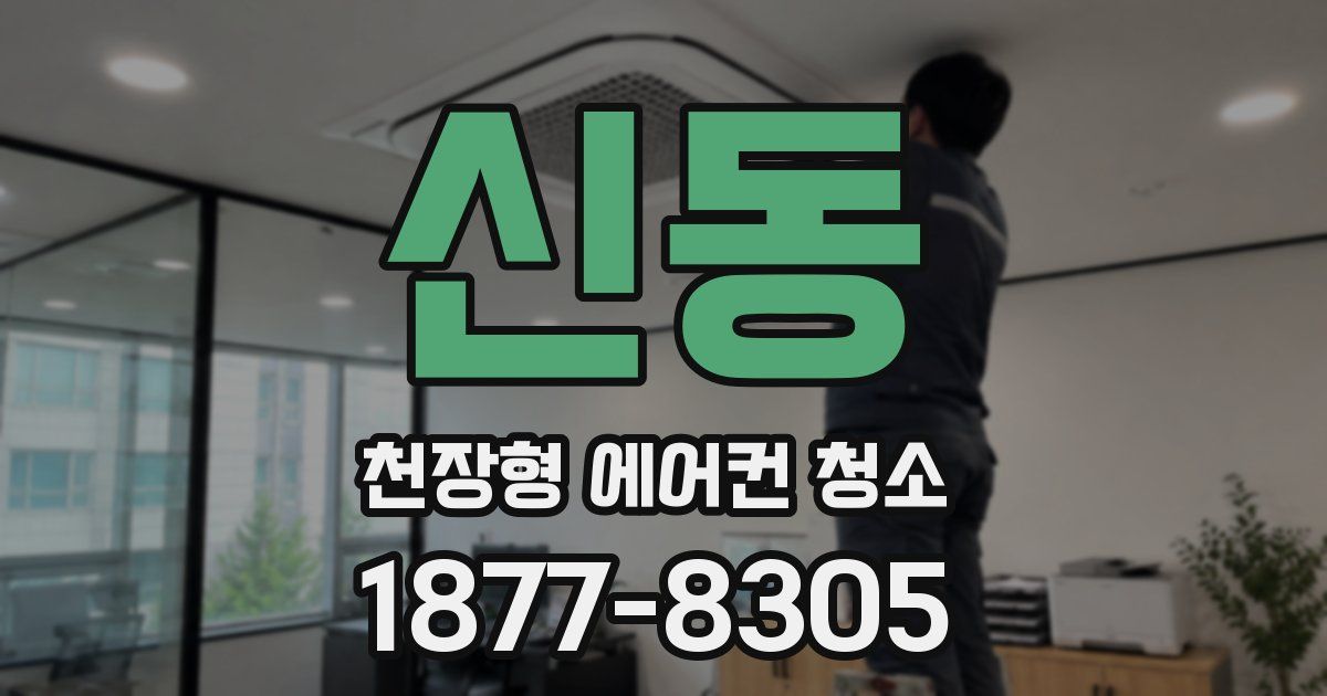 신동 천장형 에어컨 청소